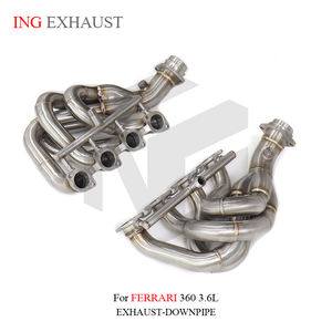 Collettori di Scarico in Acciaio Inox di Alta Qualità ING, Spessore 1,5mm, per <span class=keywords><strong>Ferrari</strong></span> 360 3.6L, <span class=keywords><strong>Accessori</strong></span> <span class=keywords><strong>Auto</strong></span> per Tuning e Prestazioni - Product Image 4
