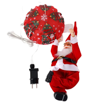 Ornement de Noël suspendu en forme de parachute lumineux avec affichage LED personnalisé, décoration LED pour la fenêtre de la maison, fête de Noël