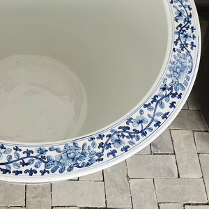 Jingdezhen Extra Large Bleu et Blanc Porcelaine Fish Tank Céramique <span class=keywords><strong>Jardinière</strong></span> Fish Basin Cour Lotus Water Lily Grand <span class=keywords><strong>Réservoir</strong></span> - Product Image 6
