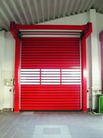 Porte de garage électrique à enroulement automatique à grande vitesse, style industriel moderne, en aluminium, style coulissant, vente chaude 2025