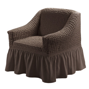 Housse de <span class=keywords><strong>fauteuil</strong></span> personnalisable en gaze bulle épaissie avec volants, entièrement enveloppante, anti-usure, antidérapante et amovible - Product Image 6
