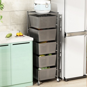 Estante de metal giratorio de 360 grados, organizador de 4 niveles para cocina, soporte para fruta, carrito de almacenamiento, cesta de patatas y cebolla, nuevo - Product Image 2