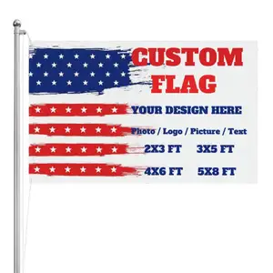 Custom 3x5ft Polyester Sublimatie Lege Banner Aangepast Elk Logo Fans Sport Decoratieve Vlaggen