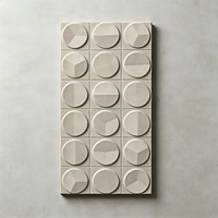 Panel Dinding Dalam Ruangan Motif Jam 3D Modern Ringan dari PU Imitasi Asal Shandong