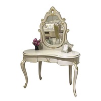 Coiffeuse française tabouret de maquillage combinaison européenne table de maquillage sculptée en bois massif