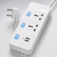 Multiprise universelle sur mesure avec 2 prises et 2 ports USB, adaptateur secteur pour prises US, EU, UK, fabriquée en Chine