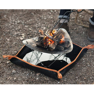 Tapis de <span class=keywords><strong>protection</strong></span> en silicone et fibre de verre résistant à la chaleur pour foyer de camping et barbecue - Product Image 1