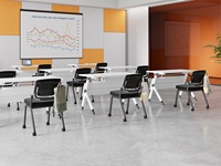 Chaise d'entraînement pliante noire avec tablette d'écriture, chaise d'étudiant pour salle de classe intelligente, chaise de négociation commerciale, chaise de conférence pour visiteurs