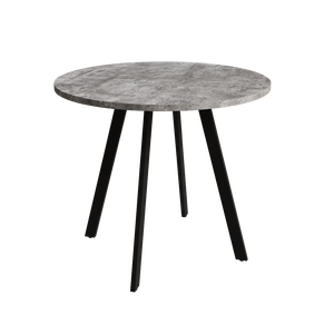 Modern Minimalist Circular Dining <b>Table</b> Gray Cement Texture Metal <b>Legs</b> For Restaurant Kitchen Office Use - Product Image 4