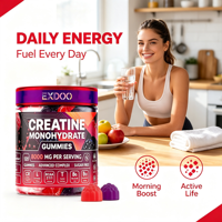 Gommes de créatine premium avec taurine, L-glutamine, complexe BCAA, formule synergique pour la croissance musculaire et une récupération plus rapide
