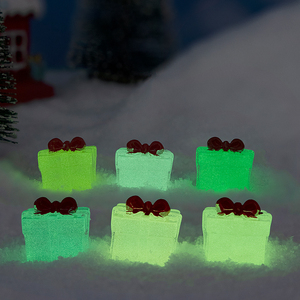 Breloques en résine phosphorescente gelatinosaux à dos plat, thème Noël mystique, pour décorations de boîtes et accessoires cadeaux – Vente flash - Product Image 3