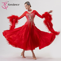 B-22211 personnalisé nouvelle robe de danse de salon standard international robes de danse de salon en soie perlée de haute qualité à vendre