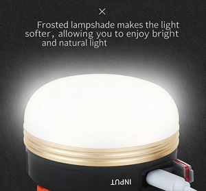 Linterna LED de Camping Portátil Recargable con Batería de Litio, Diseño Impermeable para Uso en Exteriores, Camping y Pesca - Product Image 3