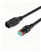 Kabel Ekstensi DT 2Pin Tahan Air, Konektor Male ke Female, Kabel Plug and Play untuk Lampu LED Off-Road, Truk, SUV, ATV, Kapal