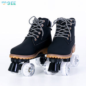 Seemore Luncur Roda Pu Materiaal Verhuur Skate <span class=keywords><strong>Roller</strong></span> Patines Franse Mar-Tin Boots Maatwerk 4-Wheel Quad <span class=keywords><strong>Roller</strong></span> Schoenen - Product Image 4