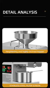 X8S Mini Automatic Screw Oil <b>Press</b> Machine 304 Stainless Steel Household Use High Oil Yield Small Edible Oil Making Machine For - Product Image 4