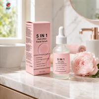 Sérum multi-effets 5-en-1 pour le cou FKY, sérum à la vitamine C, sérum éclaircissant pour le cou, soin quotidien pour unifier le teint de la zone du cou