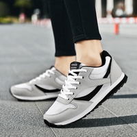 Sepatu Lari Unisex Ukuran Besar untuk Pasangan, Trendi, Modis, Ringan, Bernapas, Kasual, Model Forrest Gump, Tali Depan