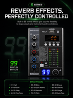 Mixer Audio Profesional Q6 6 Kanal dengan USB BT 5.0 Playback 99 Efek DSP 48V Phantom Power Output Utama AUX