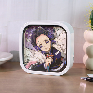 <span class=keywords><strong>Manga</strong></span> che circonda i regali Anime personalizzato Led Light Box, demone <span class=keywords><strong>Slayer</strong></span> Anime ritratto di colori cambiati scatola di luce taglio carta - Product Image 3