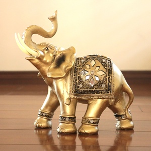 Creativo vendita calda resina elefante statua ufficio ornamenti da tavola artigianato articoli da regalo ingresso soggiorno sculture decorazioni per la casa - Product Image 4