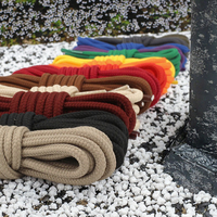 GON22 1 paire de lacets en coton ciré, lacets ronds pour chaussures de randonnée, lacets en cuir imperméables