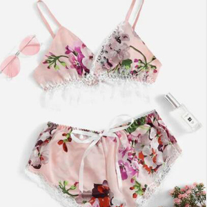 Alla moda Sexy da donna che dorme indossa biancheria intima da donna in pizzo a V - Product Image 3