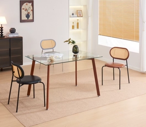 <span class=keywords><strong>Table</strong></span> à manger rectangulaire en verre trempé de <span class=keywords><strong>haute</strong></span> qualité, style design moderne pour la maison ou l'appartement à usage hôtelier - Product Image 5
