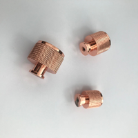Poignée de meubles en laiton Rose doré brillant, pièce de luxe Unique, design de styliste, socle en or