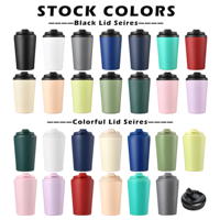 Nouveaux produits 2025 12oz tasse à café de voyage Double paroi isolée gobelets en acier inoxydable avec couvercle étanche