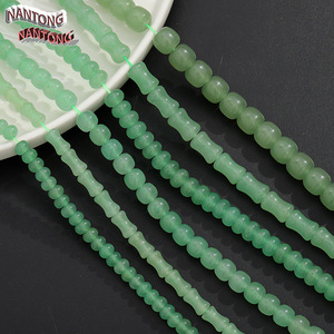 Perles de jade de Nantong, formes variées, perles d'espacement en pierre naturelle 3D pour la création de bijoux DIY, bracelets, colliers, accessoires - Product Image 1