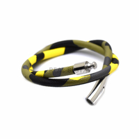 2025 graver logo nouveaux hommes bijoux Punk militaire Bracelet en cuir pour hommes en acier inoxydable fermoir magnétique Bracelets mode Bracelet