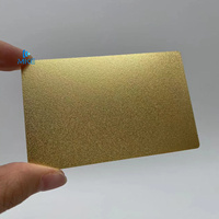 Tarjetas de Visita de Metal Doradas en Blanco para Grabado Láser
