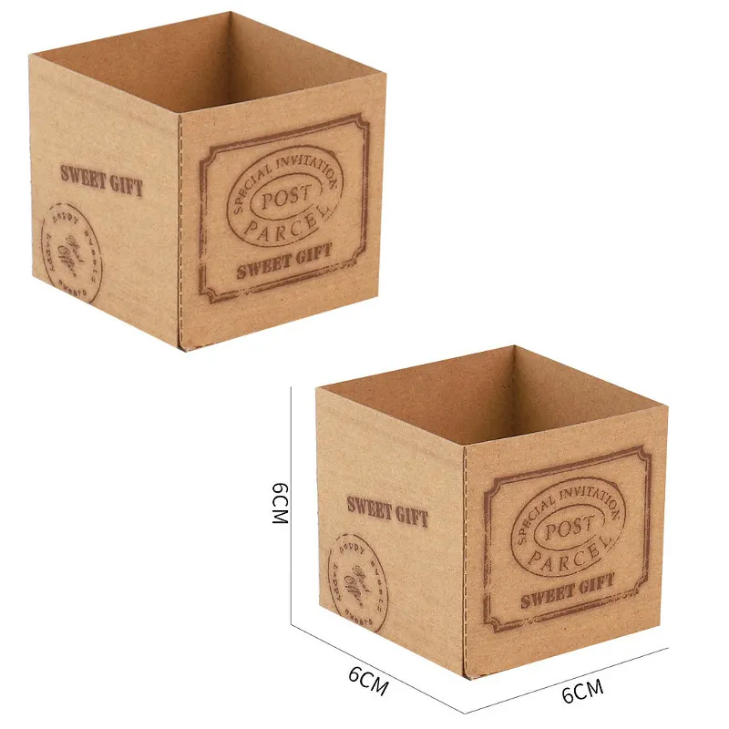 Grosir Cangkir Kertas Sekali Pakai Kotak Kertas Kraft untuk Kotak Paket Memanggang Kue Cupcake