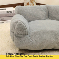Cama para Mascotas, Sofá para Perros y Gatos, Diseño Rectangular de Alta Gama, Felpa Suave, Funda Extraíble, Comodidad para Dormir