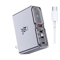 Pengisi Daya Cepat Tipe-C Red Magic 140W 3-Port Gallium Nitride Gan6 Pro PD3.1 QC