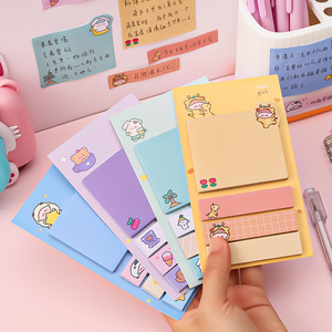 Cute Cartoon Index <b>Sticky</b> <b>Notes</b> INS Style Lovely Girlish Marking Tabs Office Classification Memo Pads Self Adhesive Removable - Product Image 1