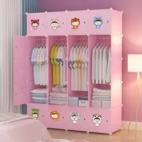 Modern Plastic Wardrobe for Baby, Easy to Assemble