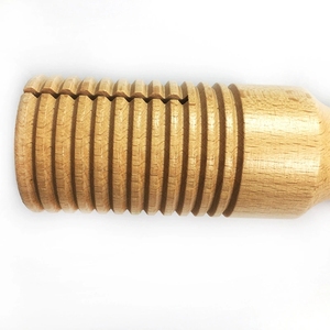 Wholesale Two Tone <b>Wooden</b> <b>Block</b> with Ribbed Surface Scraper Percussion Instrument For Kids Music Education - Product Image 4