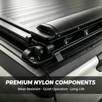 Couverture de benne de pick-up tout-terrain, rétractable manuellement, en aluminium, étanche, anti-poussière, verrouillable pour Toyota Mitsubishi Ford