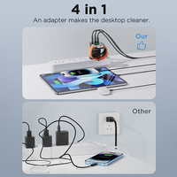 2024 nouvelle prise américaine UL FCC USB Type C chargeur 3 en 1 pliant magnétique sans fil chargeur montre chargeur pour Apple iphone ipad Macbook