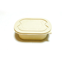 Boîtes à lunch bento jetables biodégradables en amidon de maïs et PLA, personnalisables, à double couche, pour la restauration rapide, la vente à emporter et les services de traiteur