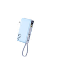 Opaqi 22.5W 10000mAh Batterie externe haute capacité avec prise intégrée et écran LED, charge rapide pour téléphones, tablettes et ordinateurs portables