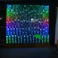 Panel de Burbujas de Agua con Luces LED de Colores del Arcoíris, Diseño de Pared Programable Digital, Decoración para Bodas y Eventos