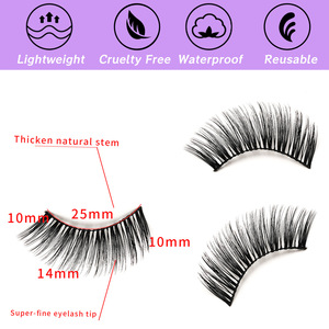 5 paires de faux cils naturels denses auto-adhésifs - Product Image 5