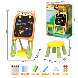 Table de <span class=keywords><strong>dessin</strong></span> et d'écriture éducative pour enfants, avec chaise, motifs lapin et <span class=keywords><strong>chat</strong></span>, pour le puzzle, le <span class=keywords><strong>dessin</strong></span> et la peinture - Product Image 2