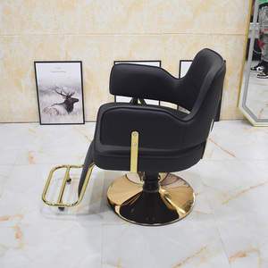 เก้าอี้ตัดผมหนังพร้อมฐานโลหะสำหรับงานหนักที่นั่งสำหรับร้านตัดผมชายและสตูดิโอสีจาง - Product Image 3