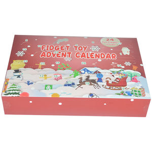 <span class=keywords><strong>Calendrier</strong></span> <span class=keywords><strong>de</strong></span> <span class=keywords><strong>l</strong></span>'<span class=keywords><strong>avent</strong></span> <span class=keywords><strong>de</strong></span> Noë<span class=keywords><strong>l</strong></span> bon marché fournisseur d'or ensemble <span class=keywords><strong>de</strong></span> jouets matériaux recyclés Pop It Fidget jouets pour enfants boîte d'emballage en relief - Product Image 4