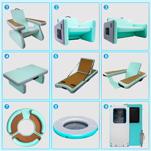 2023 nuevas esteras de agua flotantes inflables Silla de muelle/silla de salón inflable/silla inflable de salón de punto de caída - Product Image 6