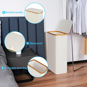Cesto de Ropa Plegable de Bambú al por Mayor con Tapas, Tamaño Personalizable, Cesto de Ropa Metálico para Almacenamiento en el Hogar - Product Image 3